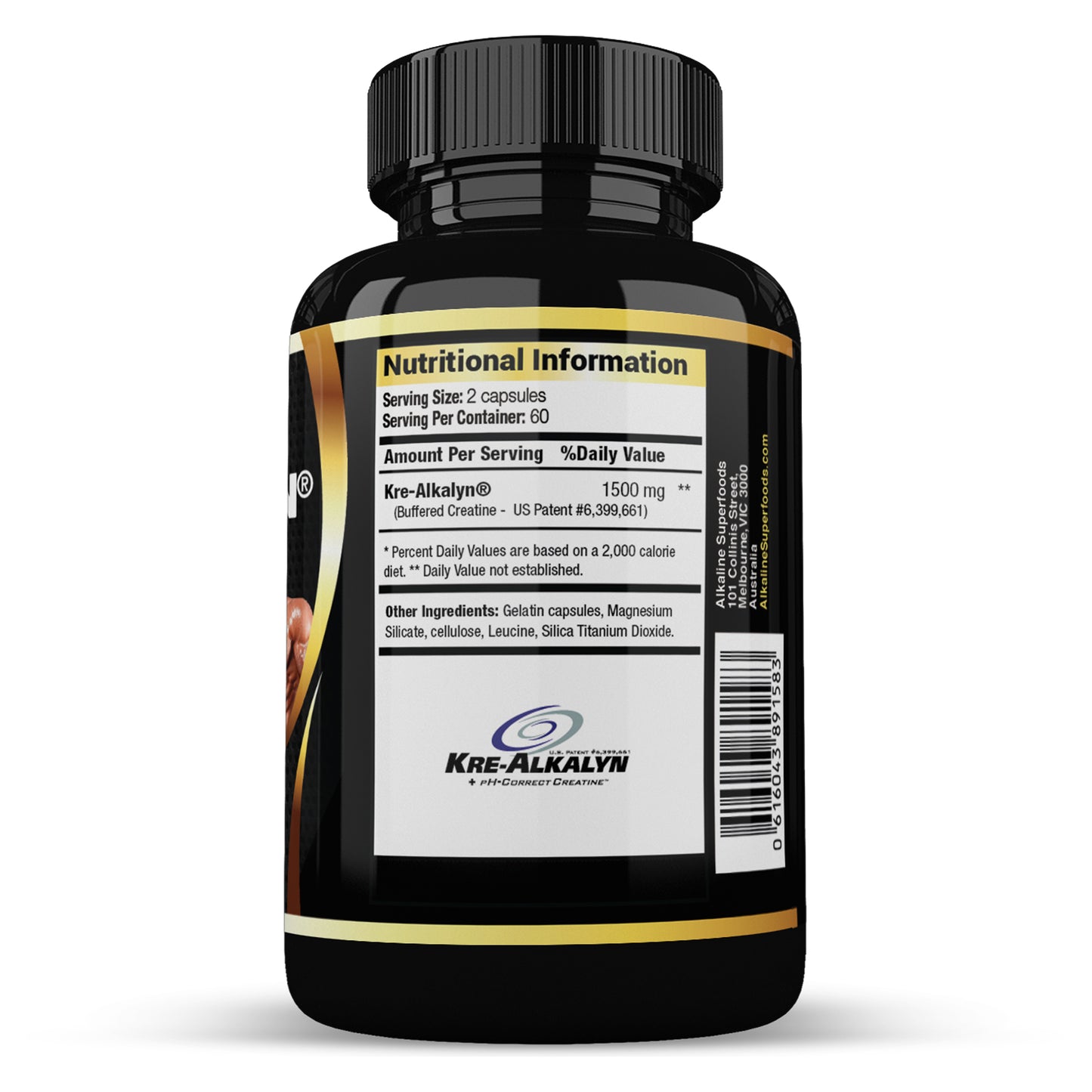 Alkaline Kre-Alkalyn pH Buffered Creatine Nutritional Information